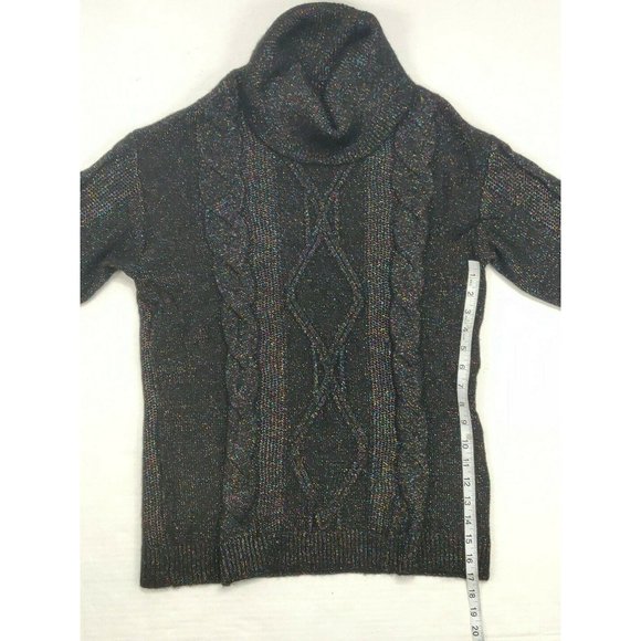 Charter Club Womens Sweater M Black Cowl Neck - Picture 7 of 13
